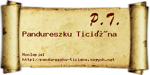 Pandureszku Ticiána névjegykártya